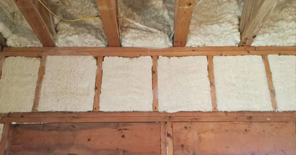 Rim Joist with Spray Foam Insulation